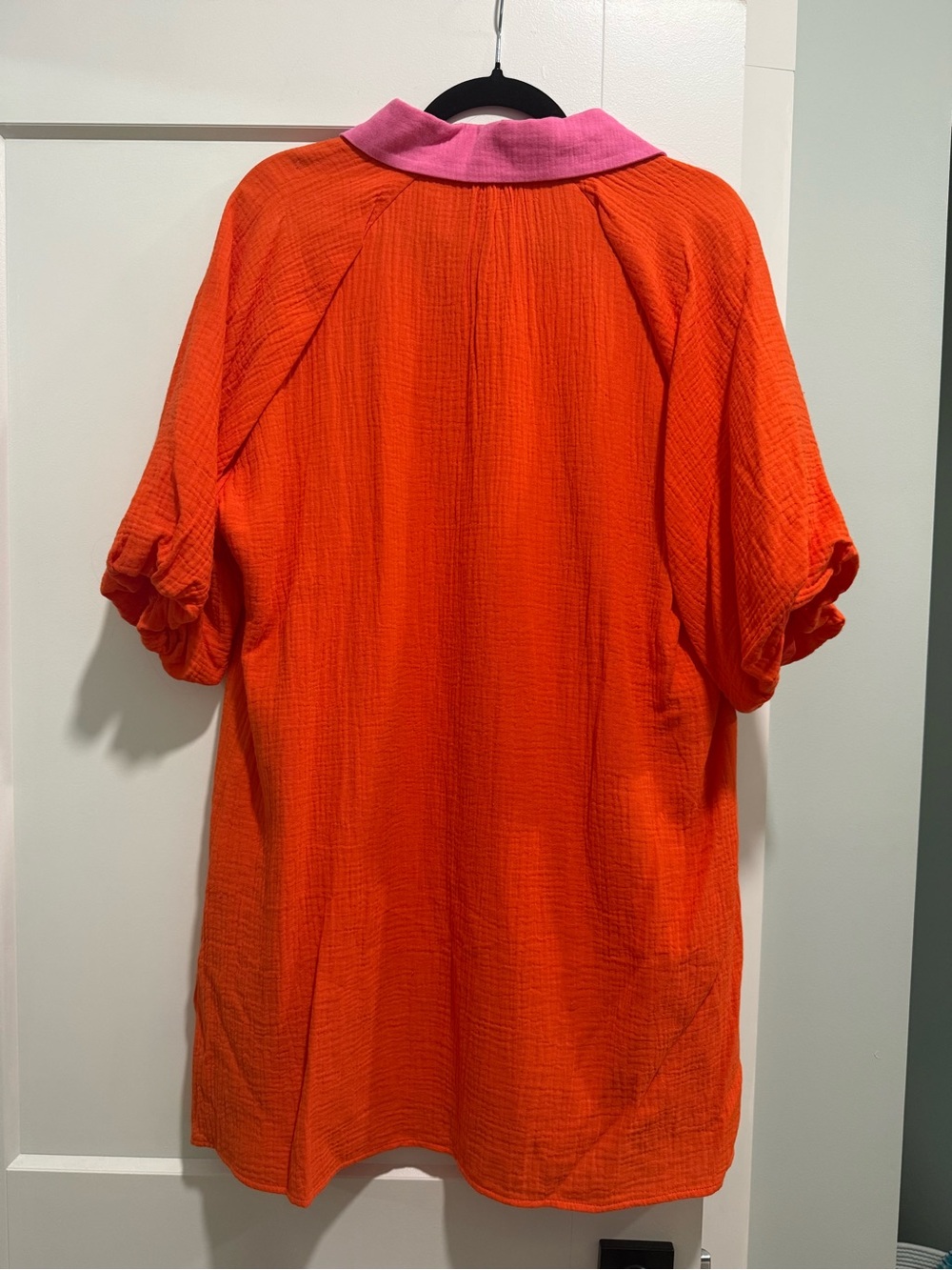 Thml orange pink collar dress M - Picture 2 of 4